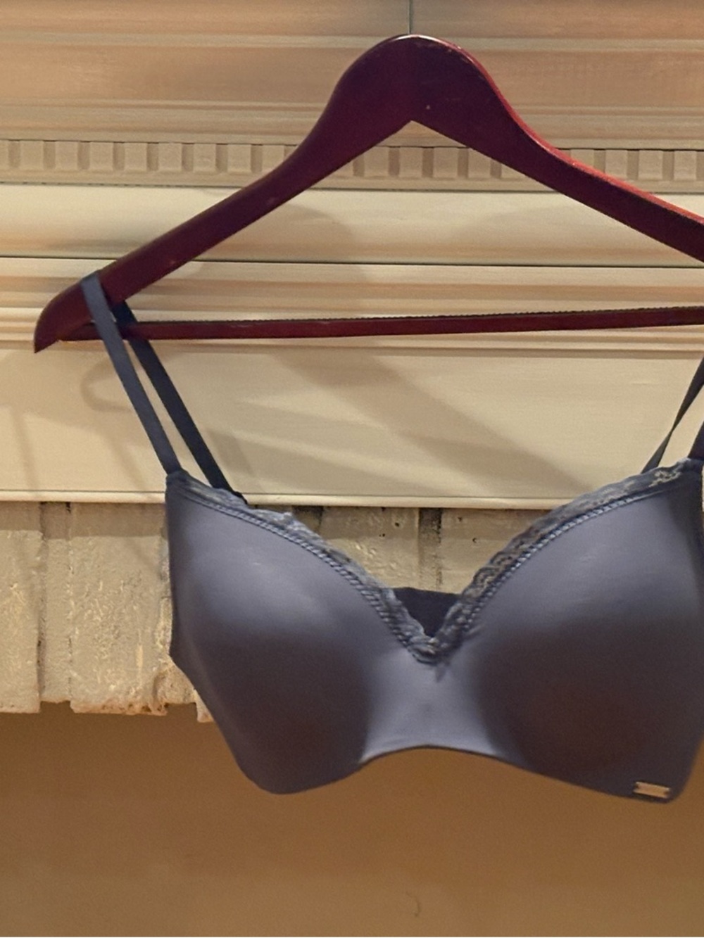 Nautica Smooth Lace-Edge T-Shirt Bra in Slate Blue